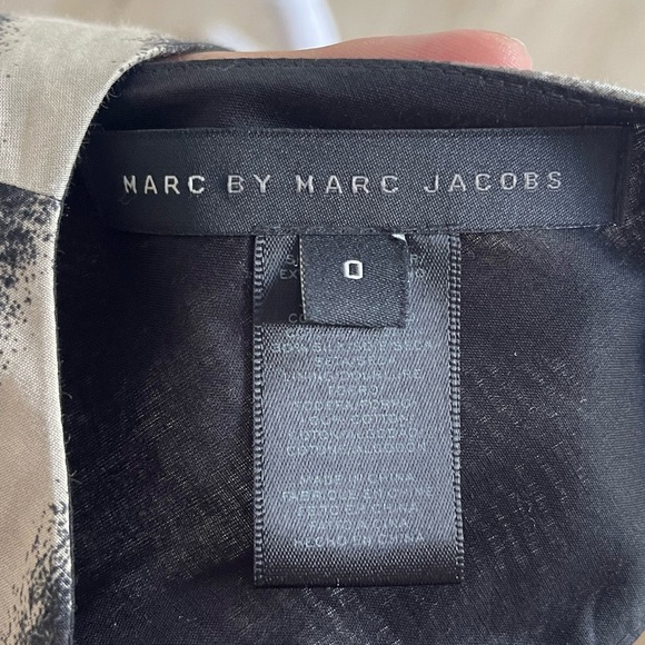 Marc By Marc Jacobs Silk Blend Mini Dress Check Plaid Fit Flare Gray - Size 0 - Picture 11 of 11